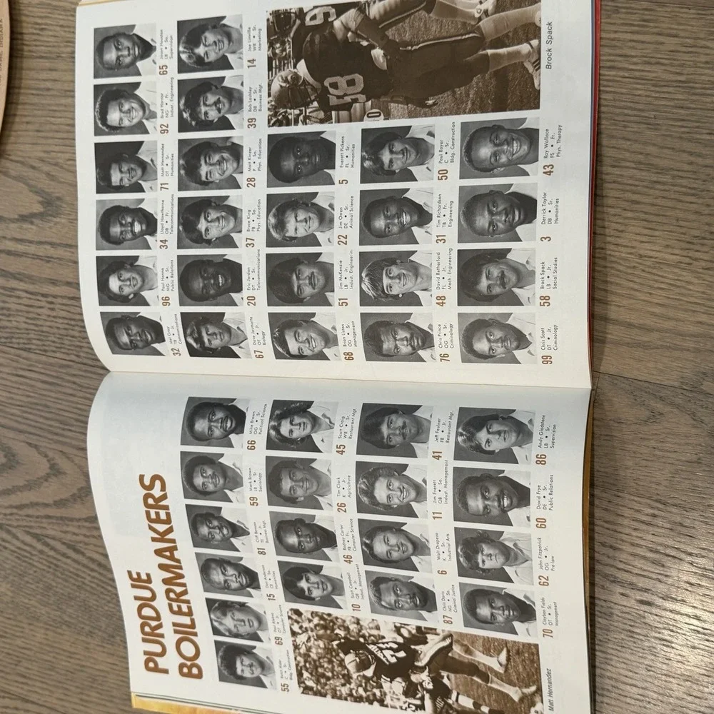 Purdue Notre Dame 9/25/82 Game Souvenir Program, Tickets, Menu
